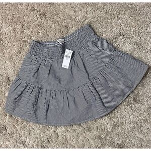 NEW WITH TAGS American Eagle SMOCK WAIST TIER - Mini skirt BLUE striped‎ XS